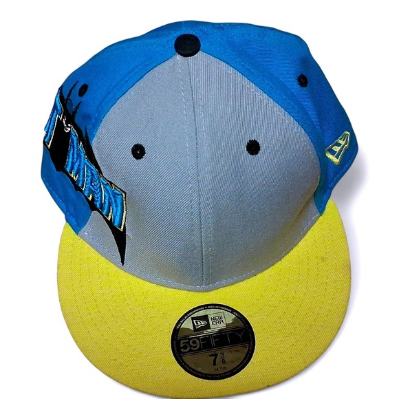New Era DC Comics Size 7 3/8 Gray Blue Batman Fitted Baseball Cap 59FIFTY - Picture 4 of 7